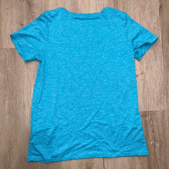 M - NIKE- Blue, Dri-Fit, Short Sleeve Activewear Top - Picture 7 of 9